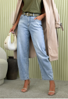 Nohavice džínosové balloon z paskiem Freya modré