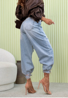 Nohavice džínosové z przetarciami Abby modré