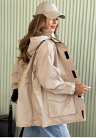 Lekka Bunda parka s kapucňou Living In Spring béžová