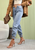 Nohavice džínosové mom fit Here Again modré