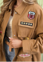 Bawełniana Bunda parka z naszywkami Palloma ťavia