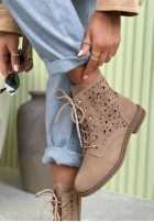 Ażurowe Členkové Topánky z zamszu Martina Mokka