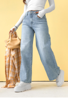 Nohavice džínosové mom fit Anytime Now modré