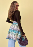 Blúzka longsleeve Basically Fine čokoládová