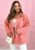 Dlhý Kabát kożuszek Holding On To You ružový