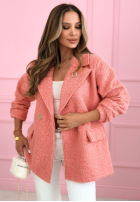 Dlhý Kabát kożuszek Holding On To You ružový