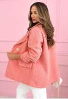 Dlhý Kabát kożuszek Holding On To You ružový