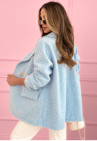 Dlhý Kabát kożuszek Holding On To You ružový