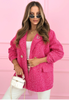 Dlhý Kabát kożuszek Holding On To You ružový