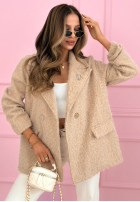 Dlhý Kabát kożuszek Holding On To You ružový