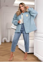 Krátka Bunda sherpa kożuszek April Feels blankytná