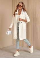 Kabát z imitacji kożucha Lakeside Dream Biela