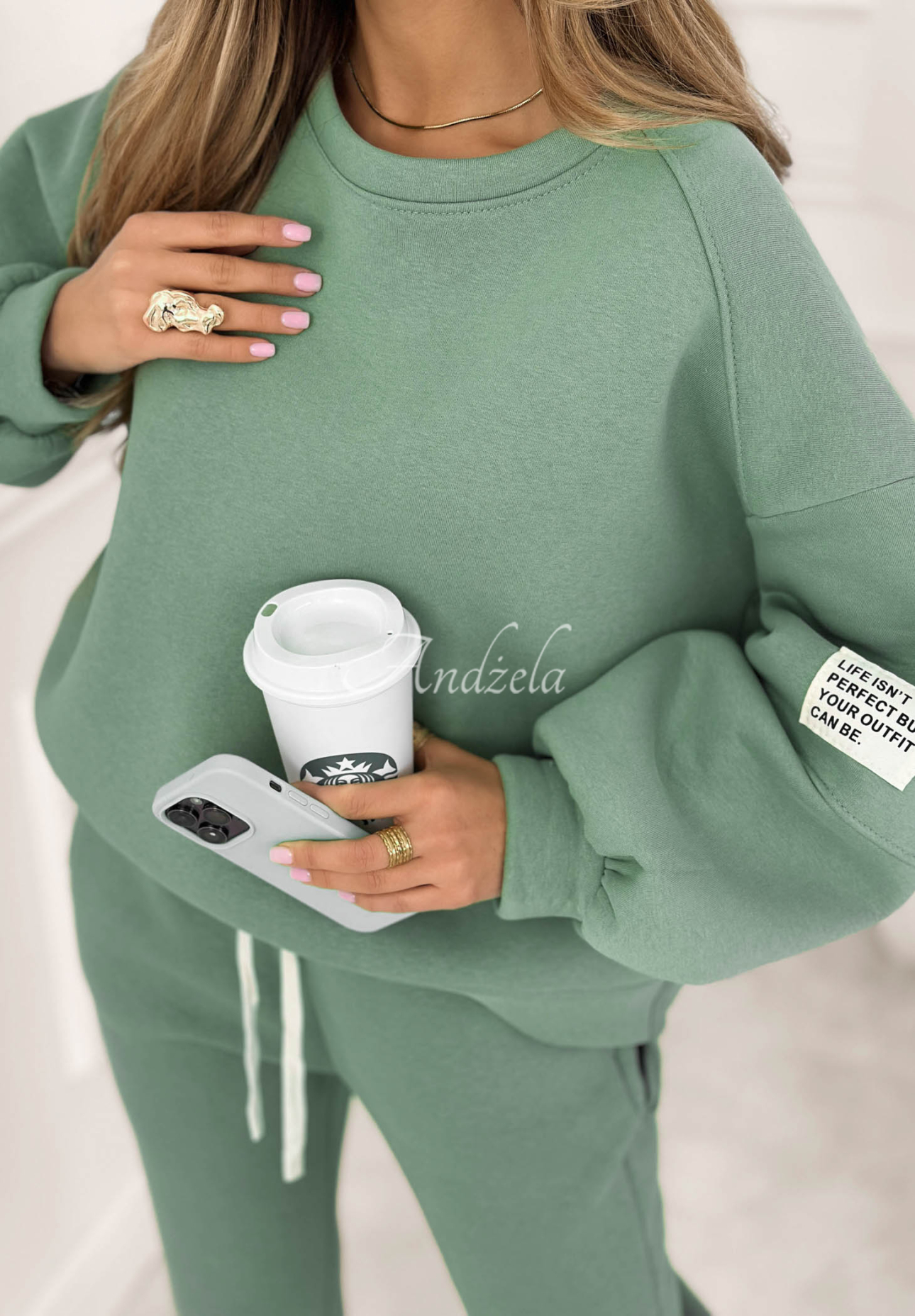 Bavlnená tepláková súprava Fits Me Perfectly morský