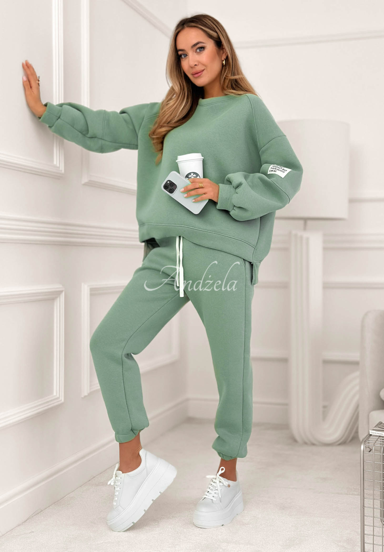 Bavlnená tepláková súprava Fits Me Perfectly morský