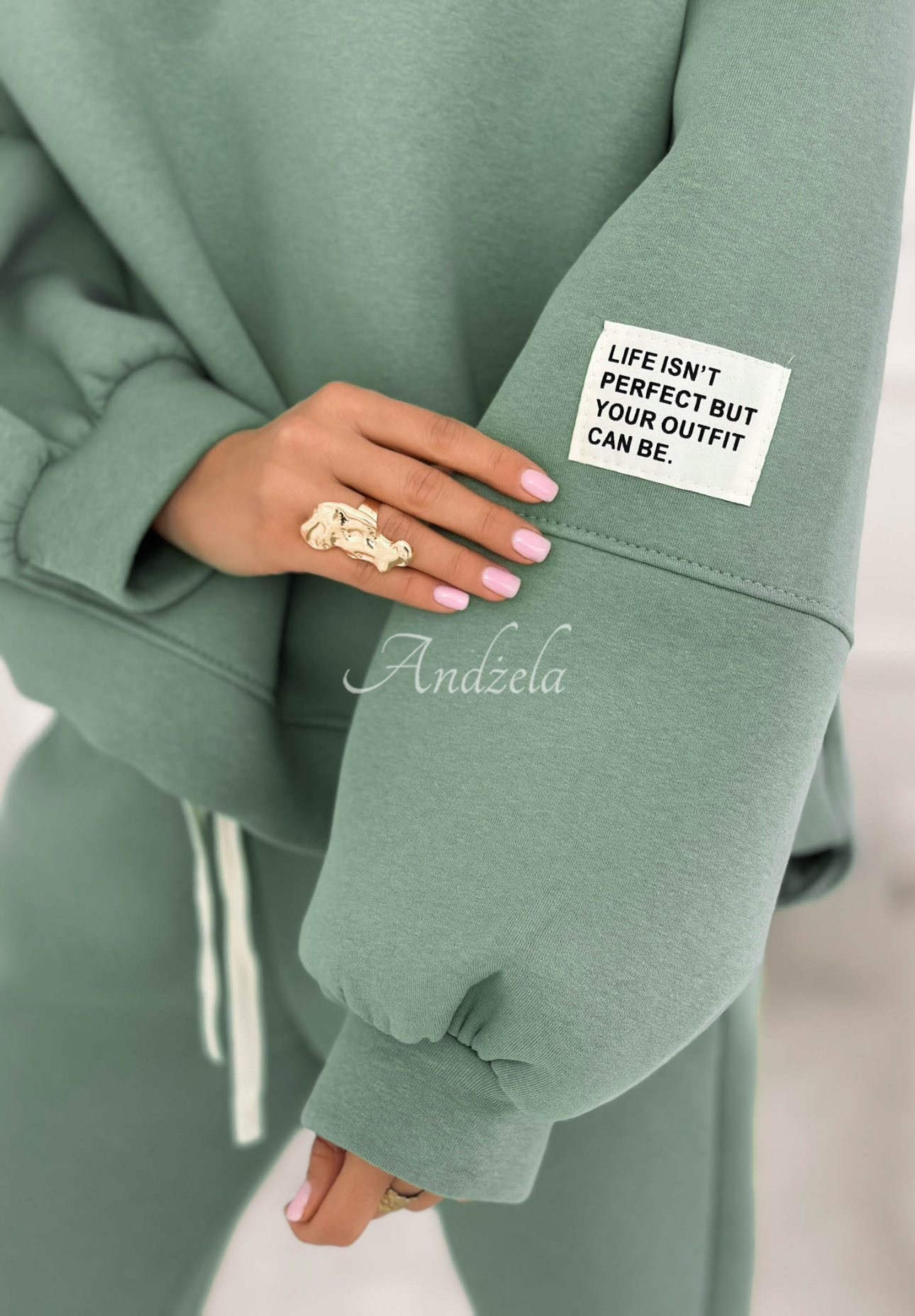 Bavlnená tepláková súprava Fits Me Perfectly morský