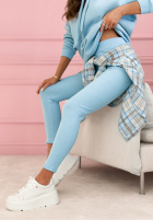 Tepláková súprava Mikina s kapucňou i Legíny Hot Duo blankytný