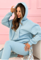 Tepláková súprava Mikina s kapucňou i Legíny Hot Duo blankytný