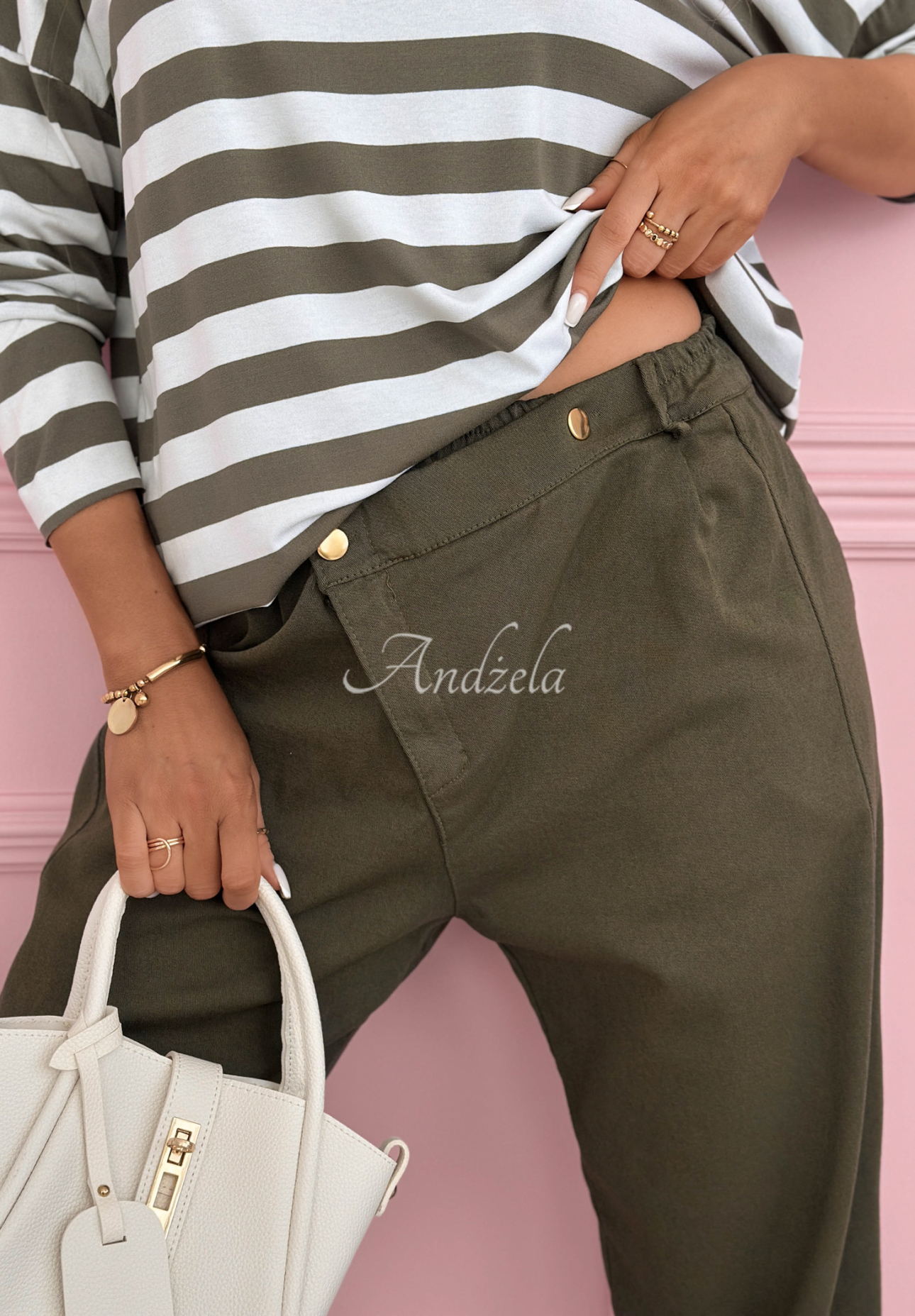 Nohavice carrot Spring Will Come khaki