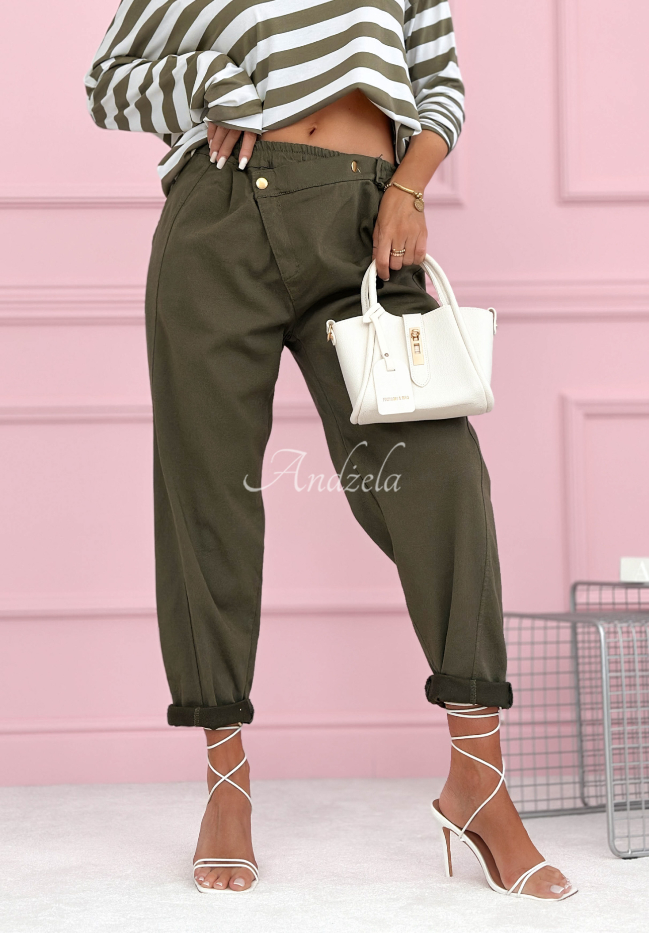 Nohavice carrot Spring Will Come khaki