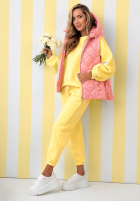 Prešívaná Vesta s kapucňou Spring Touch Biela