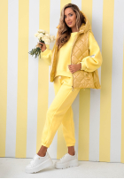 Prešívaná Vesta s kapucňou Spring Touch Biela