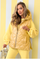 Prešívaná Vesta s kapucňou Spring Touch Biela