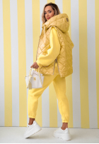 Prešívaná Vesta s kapucňou Spring Touch Biela