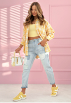 Nohavice džínosové skinny z naszywkami Like A Cutie svetlomodré