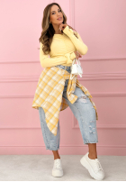 Blúzka longsleeve z marszczeniami i kokardkami Cutie Bows žltá