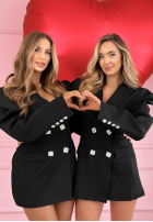 Elegancka Sako z bufiastymi rękawami Avenelle čierna