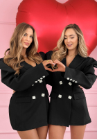 Elegancka Sako z bufiastymi rękawami Avenelle čierna