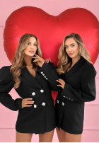 Elegancka Sako z bufiastymi rękawami Avenelle čierna