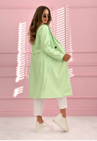 Dlhý Kabát z kołnierzem We Both Know ružový