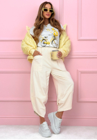 látkové Nohavice z kieszeniami i ściągaczami Only Sunny Days žlté