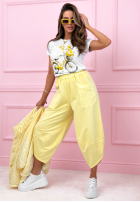 látkové Nohavice z kieszeniami i ściągaczami Only Sunny Days žlté