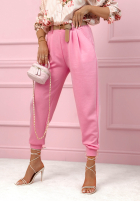 látkové Nohavice joggery z paskiem I Chose It čierne