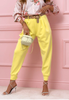 látkové Nohavice joggery z paskiem I Chose It čierne