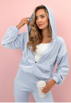 Welurowy Tepláková súprava Mikina i Nohavice Ready To Go béžový