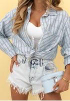 Bawełniana Košeľa w kratę Golden Sunshine žltá