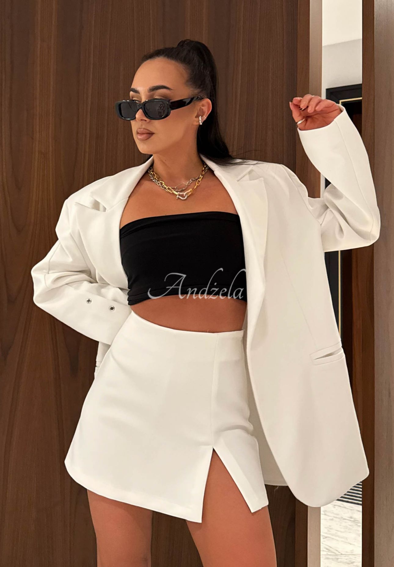 Viskózové sako s pásikmi La Milla Caitlyn ecru