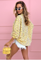 Długa Mikina oversize w różyczki The Bloom ružová