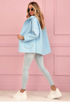 Kabát Mikina s kapucňou Madeline púdrovo ružová