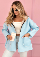 Kabát Mikina s kapucňou Madeline púdrovo ružová