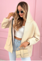 Kabát Mikina s kapucňou Madeline púdrovo ružová