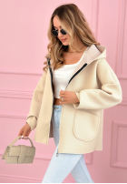 Kabát Mikina s kapucňou Madeline púdrovo ružová