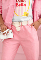 Sztruksowe Nohavice Fooling Yourself ružové