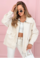 Krátka Bunda sherpa kożuszek Azalea fuchsiová