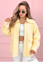 Krátka Bunda sherpa kożuszek Azalea fuchsiová