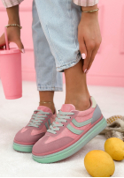 Tenisky Flexi Feet błękitno-ružové