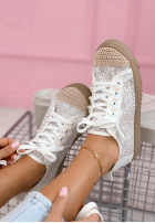 Koronkowe Tenisky Lola biele